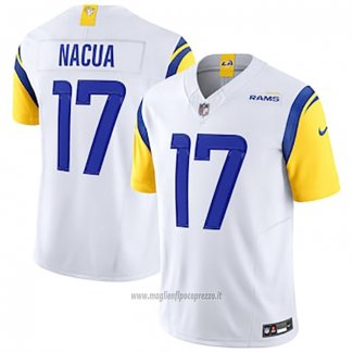 Maglia NFL Limited Los Angeles Rams Puka Nacua Vapor F.U.S.E. Bianco