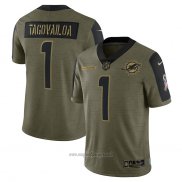 Maglia NFL Limited Miami Dolphins Tua Tagovailoa 2021 Salute To Service Verde