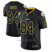 Maglia NFL Limited Pittsburgh Steelers Antonio Brown Nero Color Rush 2018 Lights Out
