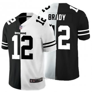 Maglia NFL Limited Tampa Bay Buccaneers Brady Black White Split