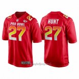 Maglia NFL Pro Bowl Kansas City Chiefs 27 Kareem Hunt AFC 2018 Rosso