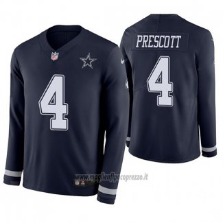 Maglia NFL Therma Manica Lunga Dallas Cowboys Dak Prescott Blu
