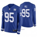 Maglia NFL Therma Manica Lunga New York Giants B.j. Hill Blu