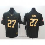 Maglia NFL Anthracite Kansas City Chiefs 27 Hunt Limited Gold Nero