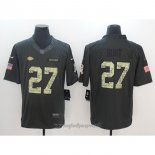 Maglia NFL Anthracite Kansas City Chiefs 27 Hunt Nero