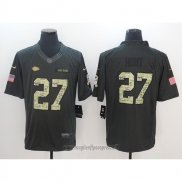 Maglia NFL Anthracite Kansas City Chiefs 27 Hunt Nero