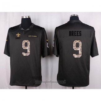 Maglia NFL Anthracite New Orleans Saints Brees 2016 Salute To Service