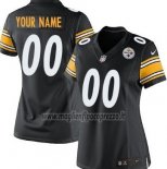 Maglia NFL Donna Pittsburgh Steelers Personalizzate Nero