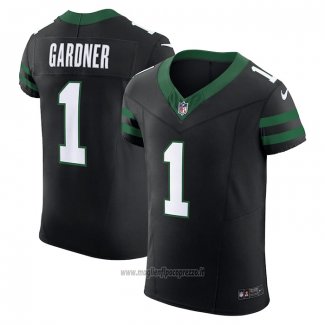 Maglia NFL Elite New York Jets Ahmad Sauce Gardner Alternato Vapor F.U.S.E. Nero