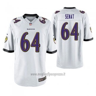 Maglia NFL Game Baltimore Ravens Greg Senat Bianco