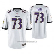 Maglia NFL Game Baltimore Ravens Marshal Yanda Bianco