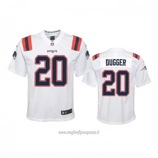 Maglia NFL Game Bambino New England Patriots Kyle Dugger Bianco