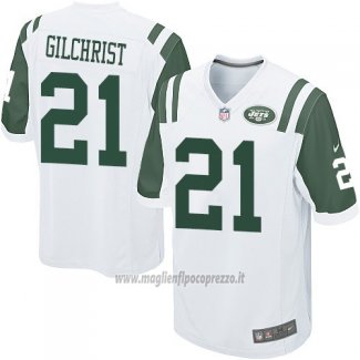 Maglia NFL Game Bambino New York Jets Gilchrist Bianco