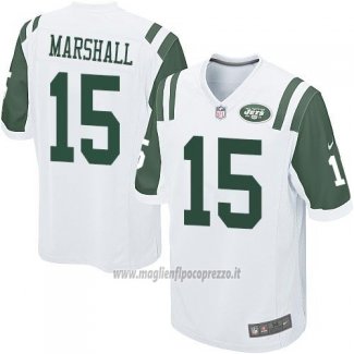 Maglia NFL Game Bambino New York Jets Marshall Bianco