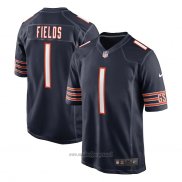 Maglia NFL Game Chicago Bears Justin Fields Blu