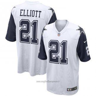 Maglia NFL Game Dallas Cowboys Ezekiel Elliott Alternato Bianco