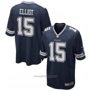 Maglia NFL Game Dallas Cowboys Ezekiel Elliott Blu Bianco