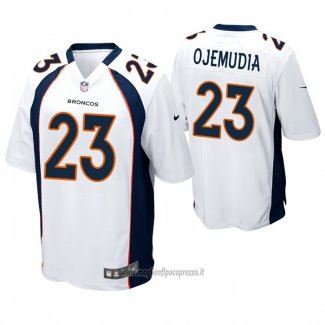 Maglia NFL Game Denver Broncos 23 Michael Ojemudia Bianco