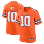 Maglia NFL Game Denver Broncos Bo Nix Mile High Collection 1977 Throwback Arancione