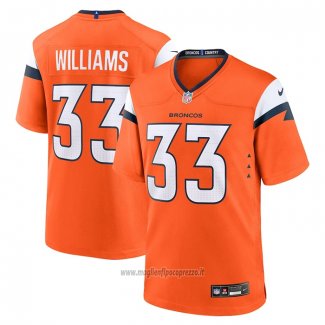 Maglia NFL Game Denver Broncos Javonte Williams Arancione2