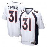 Maglia NFL Game Denver Broncos Justin Simmons Bianco