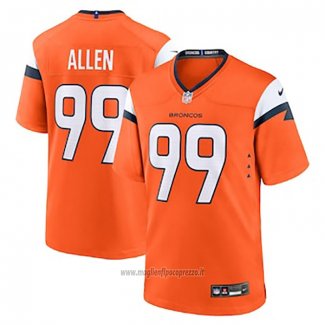 Maglia NFL Game Denver Broncos Zach Allen Arancione Bianco