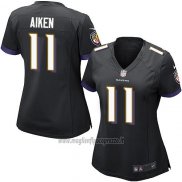 Maglia NFL Game Donna Baltimore Ravens Aiken Nero