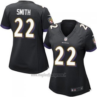 Maglia NFL Game Donna Baltimore Ravens Smith Nero