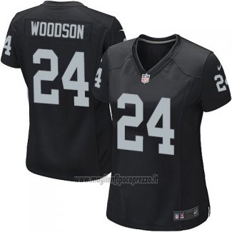 Maglia NFL Game Donna Las Vegas Raiders Woodson Nero