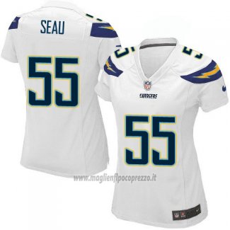 Maglia NFL Game Donna Los Angeles Chargers Seau Bianco
