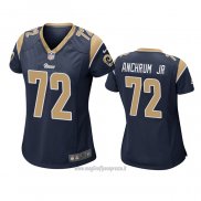 Maglia NFL Game Donna Los Angeles Rams 72 Tremayne Anchrum Jr. Blu