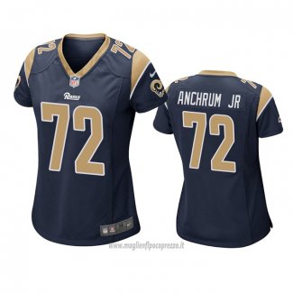 Maglia NFL Game Donna Los Angeles Rams 72 Tremayne Anchrum Jr. Blu