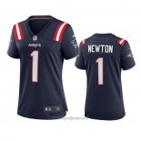 Maglia NFL Game Donna New England Patriots Cam Newton Blu