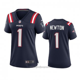 Maglia NFL Game Donna New England Patriots Cam Newton Blu