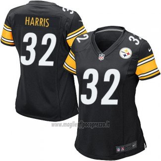 Maglia NFL Game Donna Pittsburgh Steelers Harris Nero