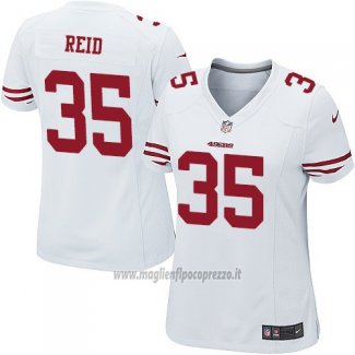 Maglia NFL Game Donna San Francisco 49ers Reid Bianco