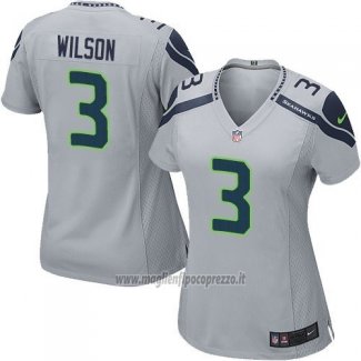 Maglia NFL Game Donna Seattle Seahawks Wilson Grigio