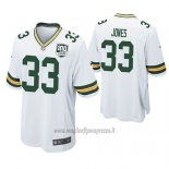 Maglia NFL Game Green Bay Packers Aaron Jones Bianco 100th Anniversary