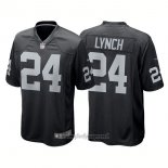 Maglia NFL Game Las Vegas Raiders 24 Marshawn Lynch Nero