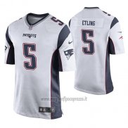 Maglia NFL Game New England Patriots Danny Etling Bianco