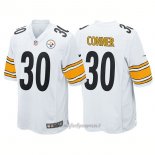 Maglia NFL Game Pittsburgh Steelers 30 James Conner Bianco