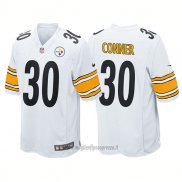 Maglia NFL Game Pittsburgh Steelers 30 James Conner Bianco