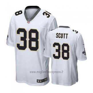 Maglia NFL Game Saints Boston Scott Bianco