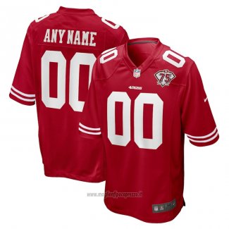 Maglia NFL Game San Francisco 49ers Personalizzate 75 Aniversario Rosso