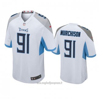 Maglia NFL Game Tennessee Titans Larrell Murchison Bianco