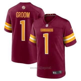 Maglia NFL Game Washington Commanders Number 1 Groom Rosso