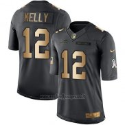 Maglia NFL Gold Anthracite Buffalo Bills Kelly Salute To Service 2016 Nero