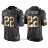 Maglia NFL Gold Anthracite Denver Broncos Anderson Salute To Service 2016 Nero