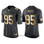 Maglia NFL Gold Anthracite Denver Broncos Wolfe Salute To Service 2016 Nero