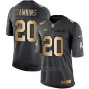 Maglia NFL Gold Anthracite Philadelphia Eagles Dawkins Salute To Service 2016 Nero